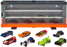Load image into Gallery viewer, Hot Wheels Interactive Display Case with 8 1:64 Scale Hot Wheels Cars, Storage for 12 Toy Cars, Connects to Hot Wheels Track, Gift for Collectors &amp; Kids 4 Years &amp; Older
