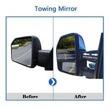 Load image into Gallery viewer, JZSUPER 2020 2019 2018 2017 2016 2015 Towing Mirrors fit for Ford F150 Pickup Truck with Turn Signal Temperature Sensor Puddle Lights Spot Lights Power Heated 22-Pin Plug
