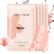 Load image into Gallery viewer, MECMOR Hydrating Facial Treatment Mask Collagen Sheet Mask with Natural Tokyo Sakura Vitamin Hyaluronic Acid for Antiaging Moisturizing Reduce Fine Lines Wrinkles Acne Marks, Merry Christmas Gift Happy New Year
