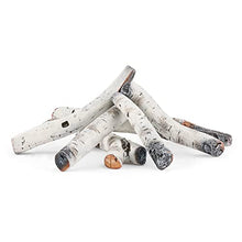 Load image into Gallery viewer, Utheer Gas Fireplace Logs, White Birch Fireplace Logs 6-Piece Small Size, Ceramic Wood Gas Fireplace Logs for Gas Fireplace, Fire Pit, Gas Inserts, Ventless &amp; Vent Free, Indoor, Outdoor
