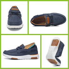 Load image into Gallery viewer, OrthoComfoot High Arch Shoes Men,Plantar Fasciitis Arch Support Deck Shoes,Orthopedic Sneakers for Men Denim Size 12
