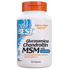 Load image into Gallery viewer, Doctor's Best Glucosamine Chondroitin Msm with optimsm, Supports Healthy Joint Structure, Function &amp; Comfort, Non-GMO, Gluten Free, Soy Free, 360 caps
