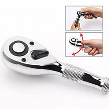 Load image into Gallery viewer, TOMMARS 1/4, 3/8, 1/2 Inch Drive Stubby Ratchet Set Mini Ratchet Quick-Release Head 72-Tooth 3-Piece
