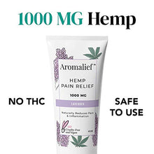 Load image into Gallery viewer, Aromalief Hemp Cream with Lavender Aromatherapy - 1000MG Hemp- 2 Pack -Made in USA - Relieve Stress, Muscle &amp; Joint Pain- Menthol, Glucosamine, Chondroitin MSM - Vegan &amp; Cruelty-Free…
