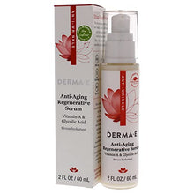 Load image into Gallery viewer, DERMA E Anti-Aging Regenerative Serum – Hydrating Day and Night Serum – Skin Renewing Serum with Glycolic Acid and Vitamin A – Advanced Facial Skin Care Treatment, 2 fl oz
