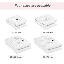 Load image into Gallery viewer, Giantex Heated Mattress Pad w/ 8 Temperature Regulation and 4 Mode Timing Function, Easy Set and Fast Heating Technology, Detachable Electric Heating Bed Toppers
