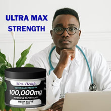 Load image into Gallery viewer, 100,000 MG Hemp Extra Strength Healing Salve | Ideal for Hips, Joints, Neck, Back, Elbows, Fingers, Hands, and Knees. 100% Natural - Proudly Made in USA…
