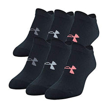 Load image into Gallery viewer, Under Armour Women's Essential 2.0 No Show Socks, 6-Pairs , Black Assorted , Shoe Size: Womens 6-9
