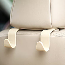 Load image into Gallery viewer, Universal Multifunctional Car Vehicle Headrest Hook, Organizer Hanger Storage Hook for Bag Purse Cloth Grocery (Beige Set of 4)
