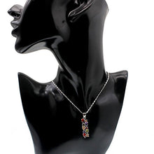 Load image into Gallery viewer, Multi Gemstone Pendants Garnet Amethyst Morganite Peridot Promise Wedding Party Necklaces Pendants (Silver Color)
