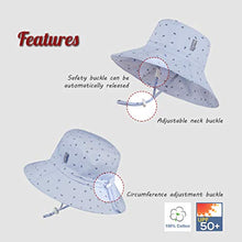 Load image into Gallery viewer, Ami&amp;Li tots Bucket Sun Hat Adjustable Sunscreen Protection Summer Hat for Baby Girl Boy Infant Kid Toddler Child UPF 50+
