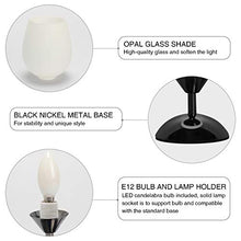 Load image into Gallery viewer, Boncoo Touch Control Table Lamp Dimmable Small Lamp Ambient Light with White Opal Glass Shade Simple Night Light Modern Accent Lamp Bedside Nightstand Lamp for Bedroom Living Room, E12 Bulb Included
