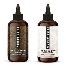 Load image into Gallery viewer, Pride and Groom The Shedder Box Set – Dog Shampoo &amp; Conditioner with All Natural Blend of Essential Oils &amp; Ingredients to Moisturize, Nourish &amp; Untangle for Long Lasting Shine &amp; Manageability – 32oz
