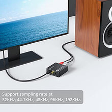 Load image into Gallery viewer, PROZOR 192KHz Digital to Analog Audio Converter DAC Digital SPDIF Optical to Analog L/R RCA Converter Toslink Optical to 3.5mm Jack Adapter for PS3 HD DVD PS4 Amp Apple TV Home Cinema
