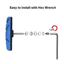 Load image into Gallery viewer, Bike Brake Pads Set, Alritz 3 Pairs Road Mountain Bicycle V-Brake Blocks Shoes with Hex Nut and Shims, No Noise No Skid, 70mm, for Front and Back Wheel
