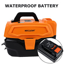 Load image into Gallery viewer, WECLEAN V6 Cordless Commercial Wet and Dry Vacuum Cleaner with Silencer Shop Vacuum with Blower for Workshop,Garden,Car and Garage(Black and Orange)
