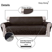 Load image into Gallery viewer, Easy-Going Sofa Slipcover Reversible Sofa Cover Water Resistant Couch Cover Furniture Protector with Elastic Straps for Pets Kids Children Dog Cat(Sofa, Chocolate/Beige)
