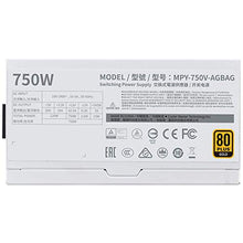 Load image into Gallery viewer, Cooler Master V750 Gold White Edition V2 Full Modular, 750W, 80+ Gold Efficiency, Semi-fanless Operation, 16AWG PCIe high-Efficiency Cables
