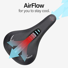 Load image into Gallery viewer, Wittkop Bicycle Saddle [for Trekking Bikes] – Comfortable Saddle for Men and Women with Integrated 5-Zone-Concept and Memory Foam - Waterproof Bike Seat with Airflow System, incl. User Manual
