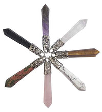 Load image into Gallery viewer, 7 PCS Hexagonal Crystal Quartz Stone Pendants with Leather Cord Necklaces for Necklace Jewelry Making
