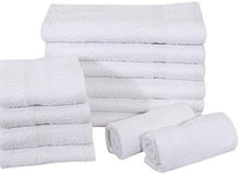 Load image into Gallery viewer, GOLD TEXTILES 24 Pcs (2 Dozen) White 16x27 Inch Cotton Blend Economy Hand Towels Salon/Gym/Hotel Super use Absorbent Best for Kitchen,Janitorial,Home use Towels
