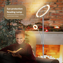 Load image into Gallery viewer, FIMEI Floor Lamp, Modern LED Rotatable Floor Lamp with Reading Light, Standing Lamp with Stepless Dimming and 3000K-6000K Color Temperature, Separately Rotatable Design (Gray)
