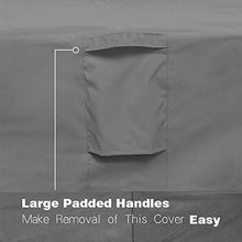 Load image into Gallery viewer, Vailge Rectangular Coffee Table Cover - Outdoor Lawn Patio Furniture Covers with Padded Handles and Durable Hem Cord - Heavy Duty and Waterproof,Fits Large Rectangular Coffee Table (Grey)
