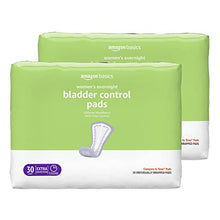 Load image into Gallery viewer, Amazon Basics Incontinence, Bladder Control &amp; Postpartum Pads for Women, Overnight Absorbency, 60 Count, 2 Packs of 30 (Previously Solimo)
