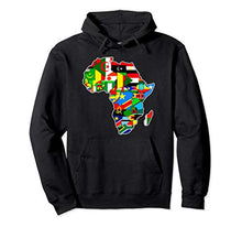 Load image into Gallery viewer, African pride African countries flag Africa map hoodie
