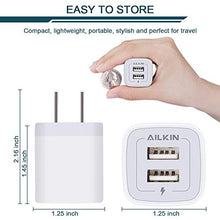 Load image into Gallery viewer, USB Plug, Wall Charger, AILKIN 2.1A Power Wall Home Fast Charging Staion Base Box Cube Block Outlet Brick Replacement for iPhone Cell Phone, Samsung Charger Box, LG and More USB Charge Dock
