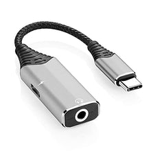 Load image into Gallery viewer, USB-C to 3.5mm Headphone Adapter, PEPPER JOBS 2-in-1 Type C to Headsets Jack Audio Converter with FD Charging, Compatible with Samsung Galaxy Note Ultra/20/S20+, MacBook Air, iPad Pro, Google Pixel

