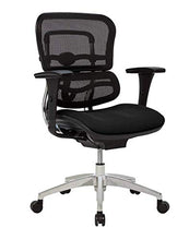 Load image into Gallery viewer, WorkPro 12000 Series Ergonomic Mesh/Fabric Mid-Back Manager's Chair, Black/Chrome
