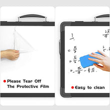 Load image into Gallery viewer, Small Dry Erase White Board 16" x 12" Portable Foldable Magnetic Double-Sided,Personal Desktop Tabletop Whiteboard Easel for Office, Home, School (Black)
