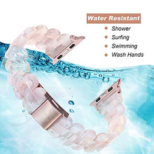 Load image into Gallery viewer, Secbolt Band Compatible with Apple Watch Band 38mm 40mm 41mm Women, Slim Resin Bracelet for iWatch Series 7/6/5/4/3/2/1/SE, Pinkish White
