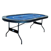 Load image into Gallery viewer, Hot Hand Poker, 10 Player Folding Poker Table, Water-Resistant Felt, Portable, Easy Storage and Transportation, No Assembly Required, 84" L x 42" W x 30" H
