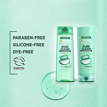 Load image into Gallery viewer, Garnier Fructis Pure Clean Shampoo, Paraben-Free Silicone-Free with Aloe Extract and Vitamin E, 12.5 Fl Oz Bottle
