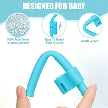 Load image into Gallery viewer, SHARE&amp;CARE BPA Free Baby Silicone Straw Set (6 Pack) with a Cleaning Brush for Baby Self-Feeding Training (Multicolor)

