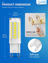 Load image into Gallery viewer, G9 LED Light Bulbs 5W, JandCase 40W Halogen Equivalent, 6000K High Brightness 400LM, G9 Base Not Dimmable, Flicker-Free, Daylight White for Home Lighting, Chandeliers, Household Applications, 5 Pack

