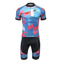 Load image into Gallery viewer, Men's Cycling Jersey Set - Reflective Quick-Dry Biking Shirt and 3D Padded Cycling Bike Shorts
