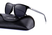 Load image into Gallery viewer, MERRY'S Unisex Polarized Aluminum Sunglasses Vintage Sun Glasses For Men/Women S8286 (Black, 56)

