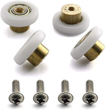 Load image into Gallery viewer, 4 Sets Shower Door Rollers Runners Wheels Replacement Part Bathroom Glass Door Runner Sliding Shower Door Roller Wheel - 19mm x 5mm
