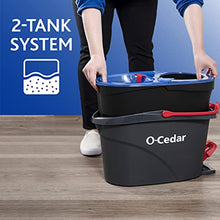 Load image into Gallery viewer, O-Cedar EasyWring RinseClean Microfiber Spin Mop &amp; Bucket Floor Cleaning System, Grey
