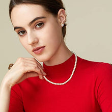 Load image into Gallery viewer, BABEYOND Round Imitation Pearl Necklace Wedding Pearl Necklace for Brides (Diameter of Pearl 6mm)
