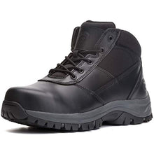 Load image into Gallery viewer, OUXX Mens Work Boots, YKK Zipper, Steel Toe Slip-Resistant Rubber Leather Safety Shoes, Waterproof, Puncture-Proof, Breathable, Comfortable(Black, OX018, US 7.5)
