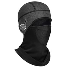 Load image into Gallery viewer, Lauzq Helmet Liner Beanie with Mask，Cycling Fleece Winter Hat Skull Cap Thermal Headwear Ear Warmer,Gray-A
