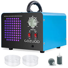 Load image into Gallery viewer, 2 in 1 Ozone Generator 11,000 mg/h Multipurpose Ozone Machine Ionizer Air Purifier Deodorizer for Rooms, Cars, Smoke, Blue
