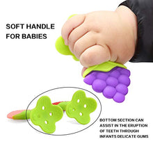 Load image into Gallery viewer, PandaEar Baby Training Massaging Toy Teether: 5-Pack Fruit Set &amp; Nylon Loop | Soothes Gums Promotes Healthy Oral Development | Food Grade Soft Safe BPA-Free Silicone | Babies Toddlers Infants
