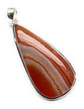 Load image into Gallery viewer, Natural Lake Superior Agate 925 Solid Sterling Silver Pendant 55mm
