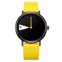 Load image into Gallery viewer, SHENGKE Minimalist Women Watch Ultra-Thin Leather Strap Fashion Quartz Ladies Watches Waterproof Yellow
