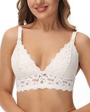 Load image into Gallery viewer, HOFISH Women's Maternity Bra for Breastfeeding Lace Nursing Bras Comfy for Pregnancy White L
